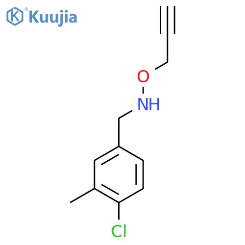 (4-chloro-3-methylphenyl)methyl(prop-2-yn-1-yloxy)amine structure