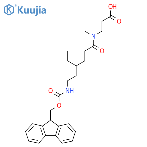 3-4-ethyl-6-({(9H-fluoren-9-yl)methoxycarbonyl}amino)-N-methylhexanamidopropanoic acid structure
