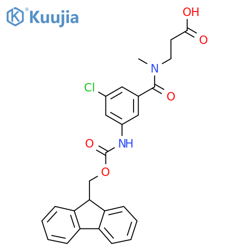 3-{1-3-chloro-5-({(9H-fluoren-9-yl)methoxycarbonyl}amino)phenyl-N-methylformamido}propanoic acid structure