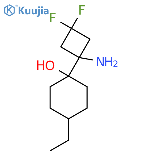 1-(1-amino-3,3-difluorocyclobutyl)-4-ethylcyclohexan-1-ol structure