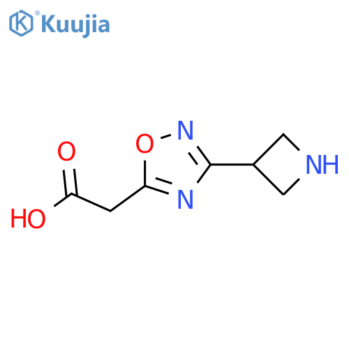 2-3-(azetidin-3-yl)-1,2,4-oxadiazol-5-ylacetic acid structure