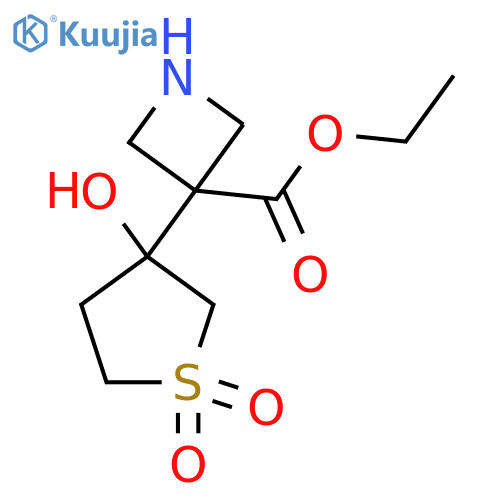 ethyl 3-(3-hydroxy-1,1-dioxo-1lambda6-thiolan-3-yl)azetidine-3-carboxylate structure