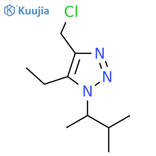 4-(chloromethyl)-5-ethyl-1-(3-methylbutan-2-yl)-1H-1,2,3-triazole structure