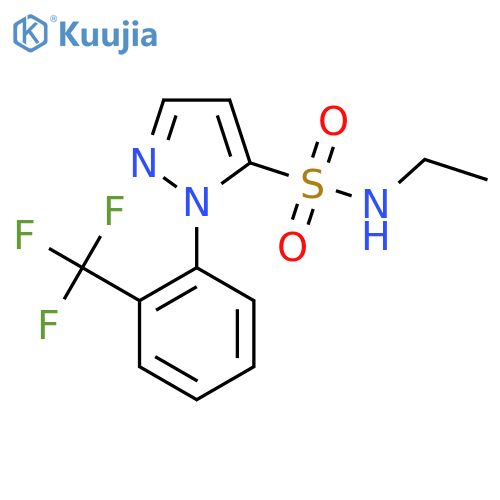 N-ethyl-1-[2-(trifluoromethyl)phenyl]-1H-pyrazole-5-sulfonamide structure