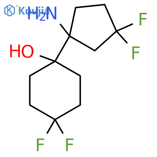 1-(1-amino-3,3-difluorocyclopentyl)-4,4-difluorocyclohexan-1-ol structure