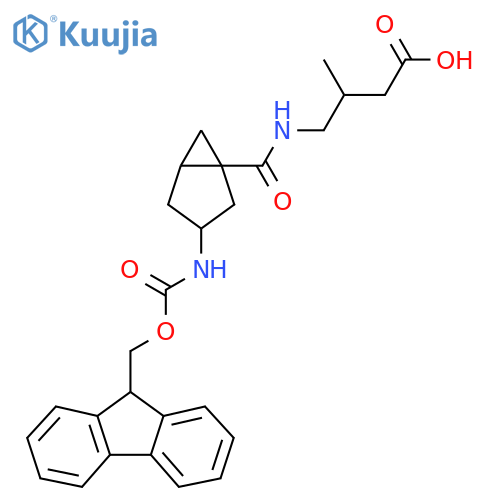 4-{3-({(9H-fluoren-9-yl)methoxycarbonyl}amino)bicyclo3.1.0hexan-1-ylformamido}-3-methylbutanoic acid structure