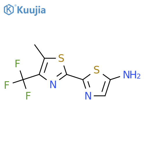 2-5-methyl-4-(trifluoromethyl)-1,3-thiazol-2-yl-1,3-thiazol-5-amine structure