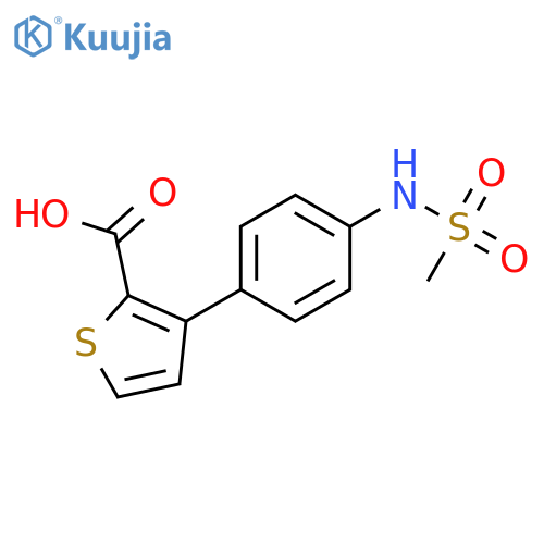 3-(4-methanesulfonamidophenyl)thiophene-2-carboxylic acid structure