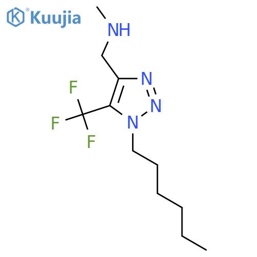 {1-hexyl-5-(trifluoromethyl)-1H-1,2,3-triazol-4-ylmethyl}(methyl)amine structure