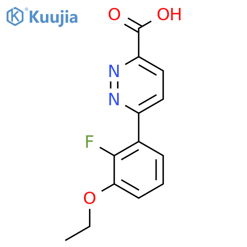 6-(3-ethoxy-2-fluorophenyl)pyridazine-3-carboxylic acid structure