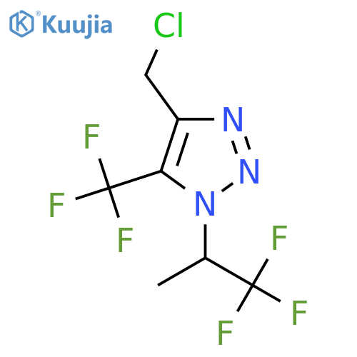 4-(chloromethyl)-5-(trifluoromethyl)-1-(1,1,1-trifluoropropan-2-yl)-1H-1,2,3-triazole structure