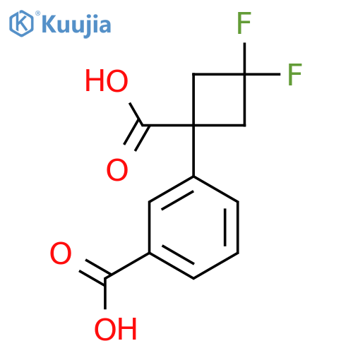 3-(1-carboxy-3,3-difluorocyclobutyl)benzoic acid structure