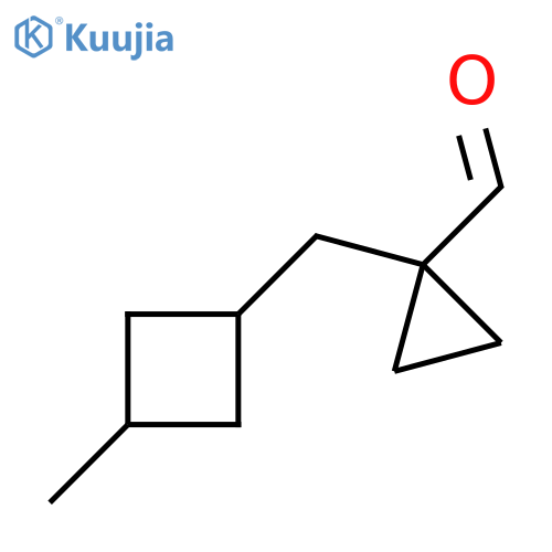 1-(3-methylcyclobutyl)methylcyclopropane-1-carbaldehyde structure