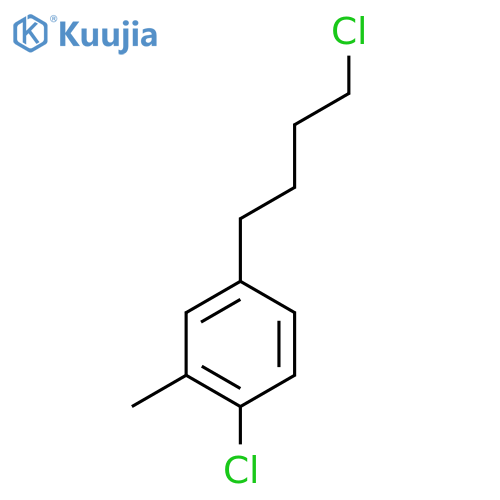 1-chloro-4-(4-chlorobutyl)-2-methylbenzene structure