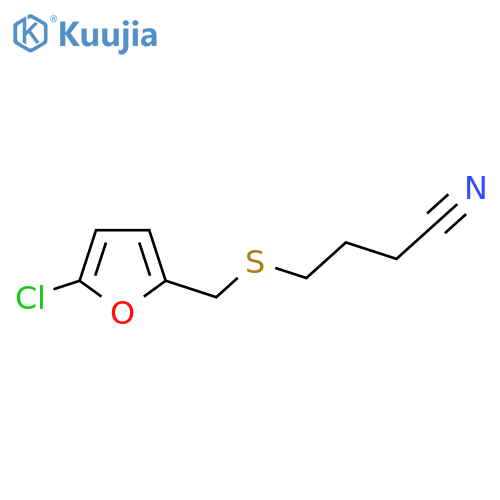 4-{(5-chlorofuran-2-yl)methylsulfanyl}butanenitrile structure