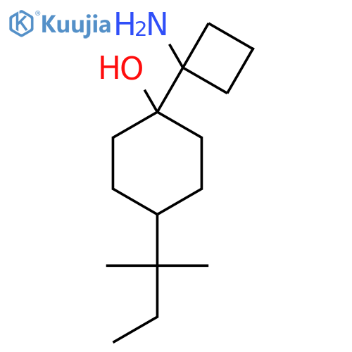 1-(1-aminocyclobutyl)-4-(2-methylbutan-2-yl)cyclohexan-1-ol structure