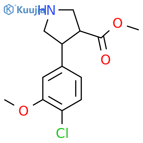 methyl 4-(4-chloro-3-methoxyphenyl)pyrrolidine-3-carboxylate structure