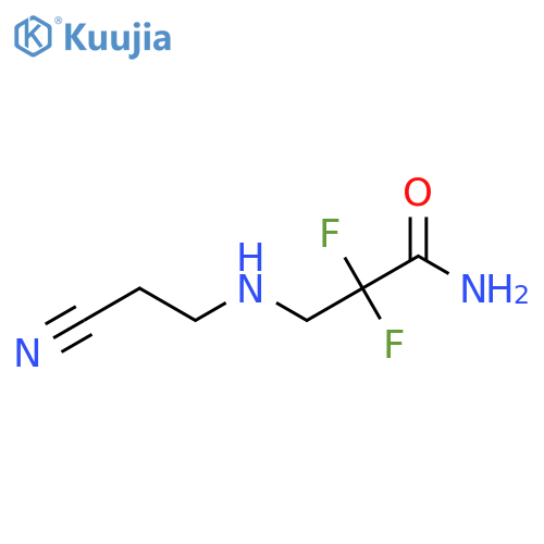 3-(2-cyanoethyl)amino-2,2-difluoropropanamide structure