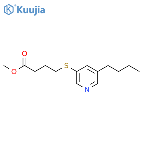 methyl 4-(5-butylpyridin-3-yl)sulfanylbutanoate structure