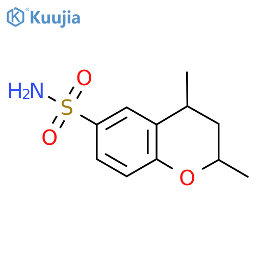 2,4-dimethyl-3,4-dihydro-2H-1-benzopyran-6-sulfonamide structure