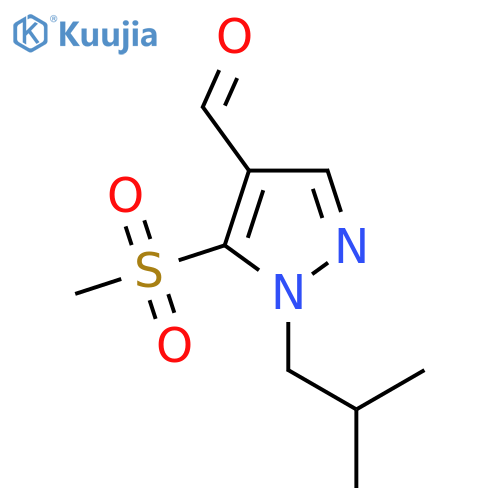 5-methanesulfonyl-1-(2-methylpropyl)-1H-pyrazole-4-carbaldehyde structure