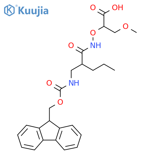 2-({2-({(9H-fluoren-9-yl)methoxycarbonyl}amino)methylpentanamido}oxy)-3-methoxypropanoic acid structure
