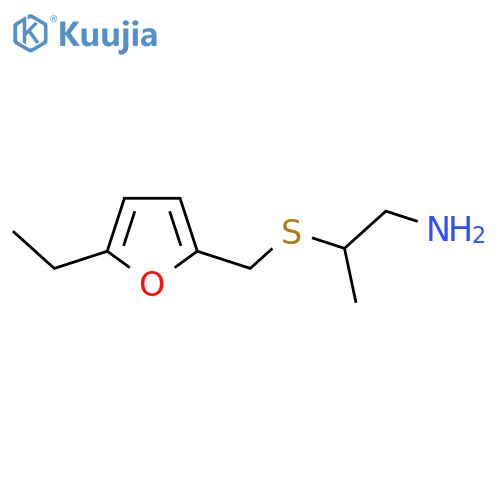 2-{(5-ethylfuran-2-yl)methylsulfanyl}propan-1-amine structure