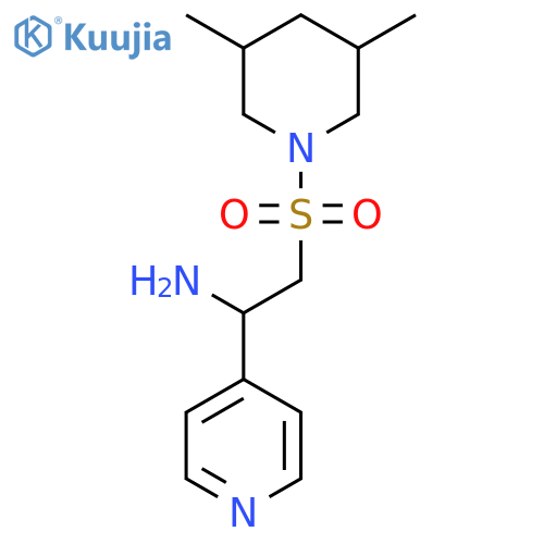 2-(3,5-dimethylpiperidin-1-yl)sulfonyl-1-(pyridin-4-yl)ethan-1-amine structure