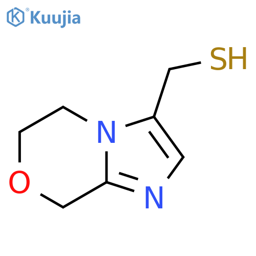 {5H,6H,8H-imidazo2,1-c1,4oxazin-3-yl}methanethiol structure