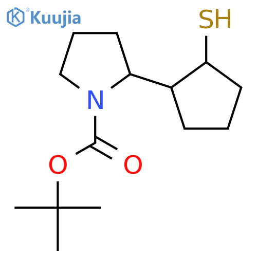 tert-butyl 2-(2-sulfanylcyclopentyl)pyrrolidine-1-carboxylate structure