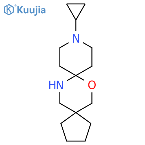 11-cyclopropyl-7-oxa-11,14-diazadispiro4.2.5^{8}.2^{5}pentadecane structure