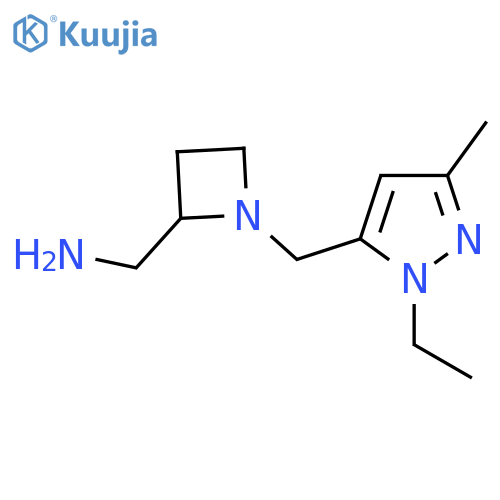 {1-(1-ethyl-3-methyl-1H-pyrazol-5-yl)methylazetidin-2-yl}methanamine structure