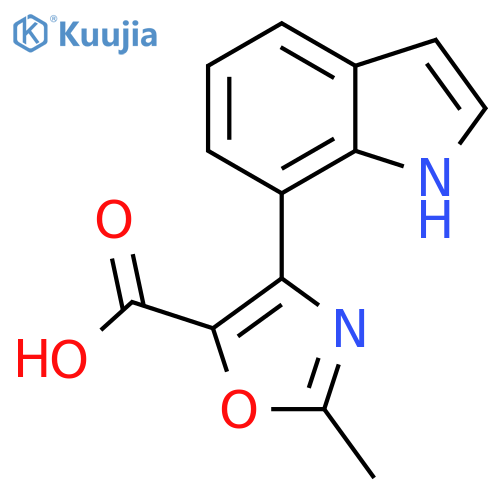 4-(1H-indol-7-yl)-2-methyl-1,3-oxazole-5-carboxylic acid structure