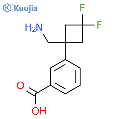 3-1-(aminomethyl)-3,3-difluorocyclobutylbenzoic acid structure
