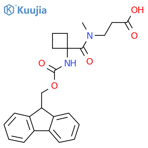 3-{1-1-({(9H-fluoren-9-yl)methoxycarbonyl}amino)cyclobutyl-N-methylformamido}propanoic acid structure