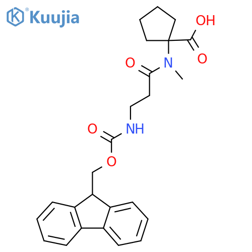 1-3-({(9H-fluoren-9-yl)methoxycarbonyl}amino)-N-methylpropanamidocyclopentane-1-carboxylic acid structure