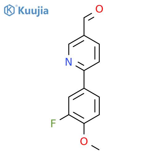 6-(3-Fluoro-4-methoxyphenyl)pyridine-3-carbaldehyde structure
