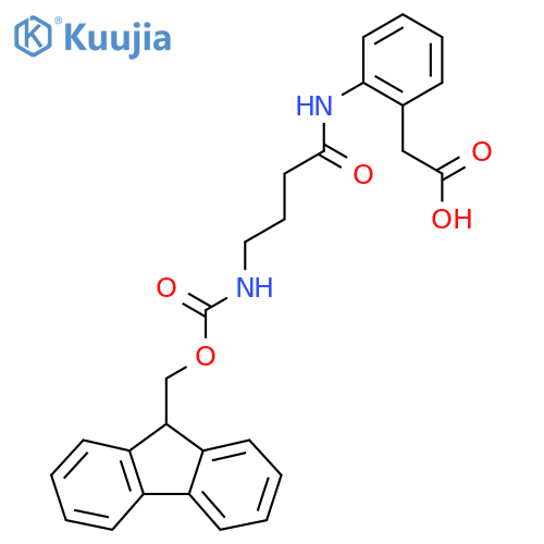 2-{2-4-({(9H-fluoren-9-yl)methoxycarbonyl}amino)butanamidophenyl}acetic acid structure