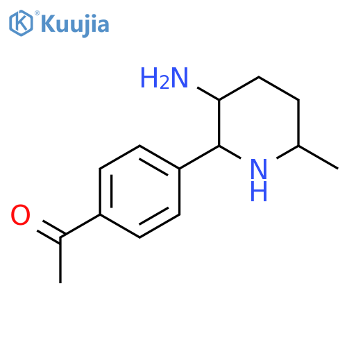 1-4-(3-amino-6-methylpiperidin-2-yl)phenylethan-1-one structure