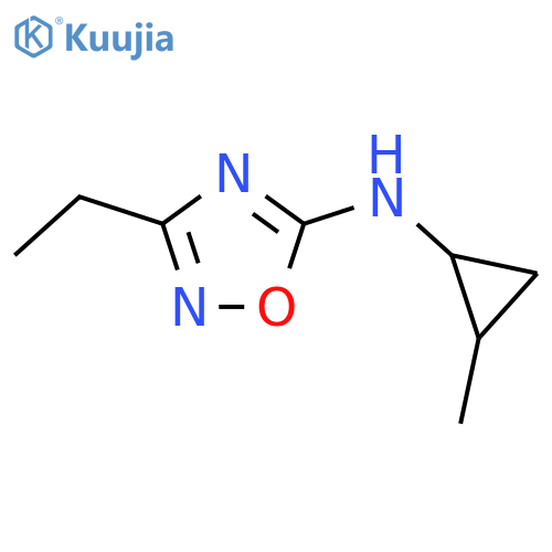 3-ethyl-N-(2-methylcyclopropyl)-1,2,4-oxadiazol-5-amine structure