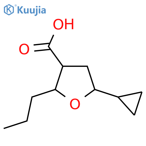 5-cyclopropyl-2-propyloxolane-3-carboxylic acid structure