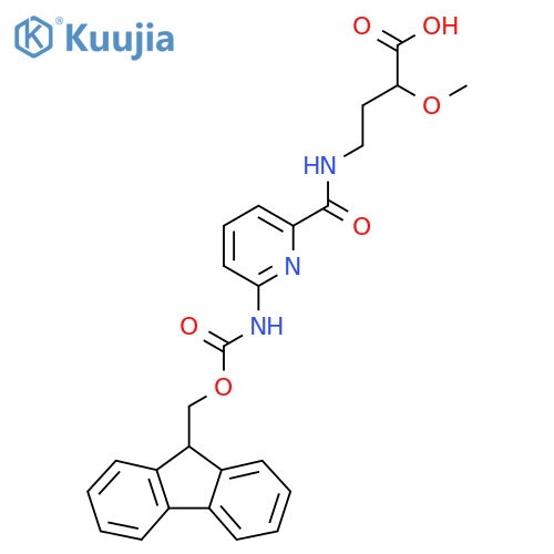 4-{6-({(9H-fluoren-9-yl)methoxycarbonyl}amino)pyridin-2-ylformamido}-2-methoxybutanoic acid structure