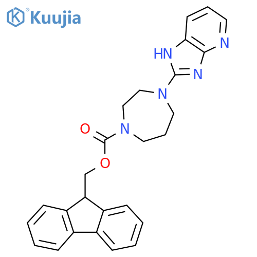 (9H-fluoren-9-yl)methyl 4-{3H-imidazo4,5-bpyridin-2-yl}-1,4-diazepane-1-carboxylate structure