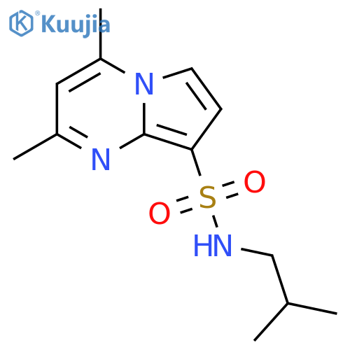 2,4-dimethyl-N-(2-methylpropyl)pyrrolo1,2-apyrimidine-8-sulfonamide structure