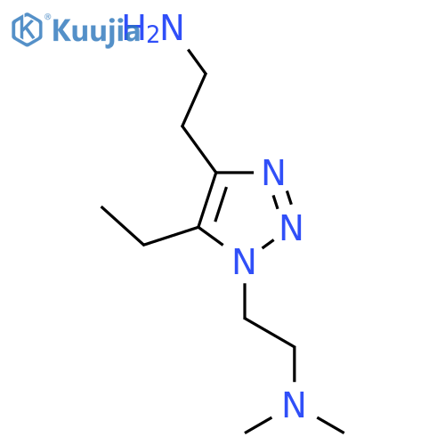 2-{1-2-(dimethylamino)ethyl-5-ethyl-1H-1,2,3-triazol-4-yl}ethan-1-amine structure
