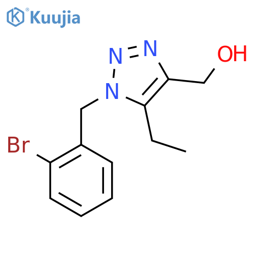 {1-(2-bromophenyl)methyl-5-ethyl-1H-1,2,3-triazol-4-yl}methanol structure