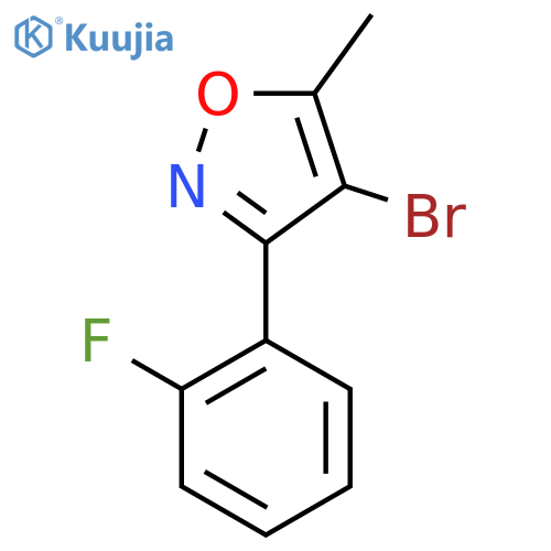 4-bromo-3-(2-fluorophenyl)-5-methyl-1,2-oxazole structure
