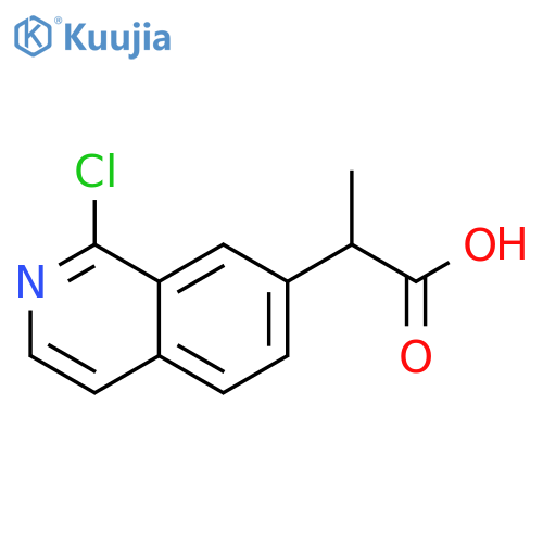 2-(1-chloroisoquinolin-7-yl)propanoic acid structure
