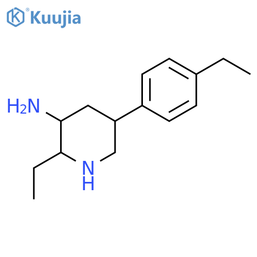 2-ethyl-5-(4-ethylphenyl)piperidin-3-amine structure