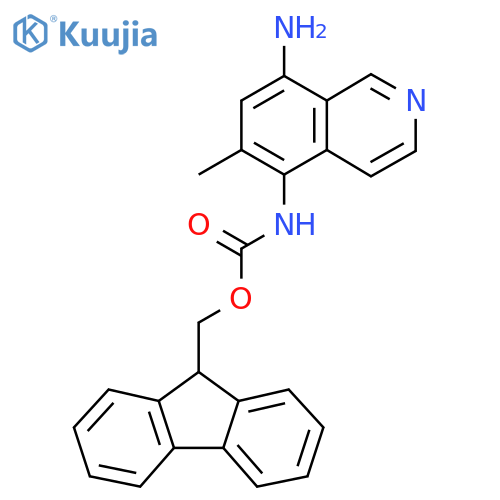 9H-fluoren-9-ylmethyl N-(8-amino-6-methylisoquinolin-5-yl)carbamate structure